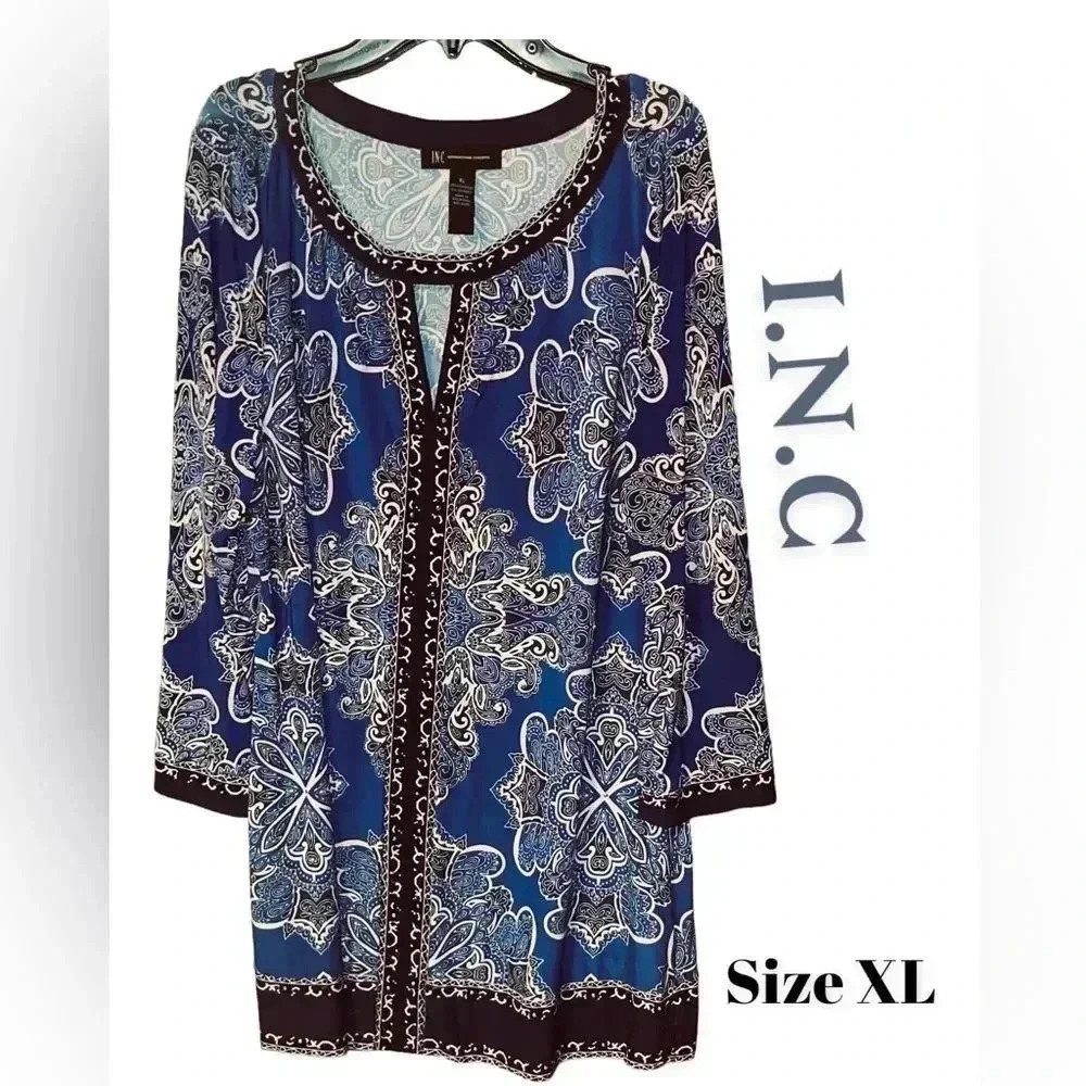 I.N.C beautiful long sleeve shirt dress - Picture 1 of 16